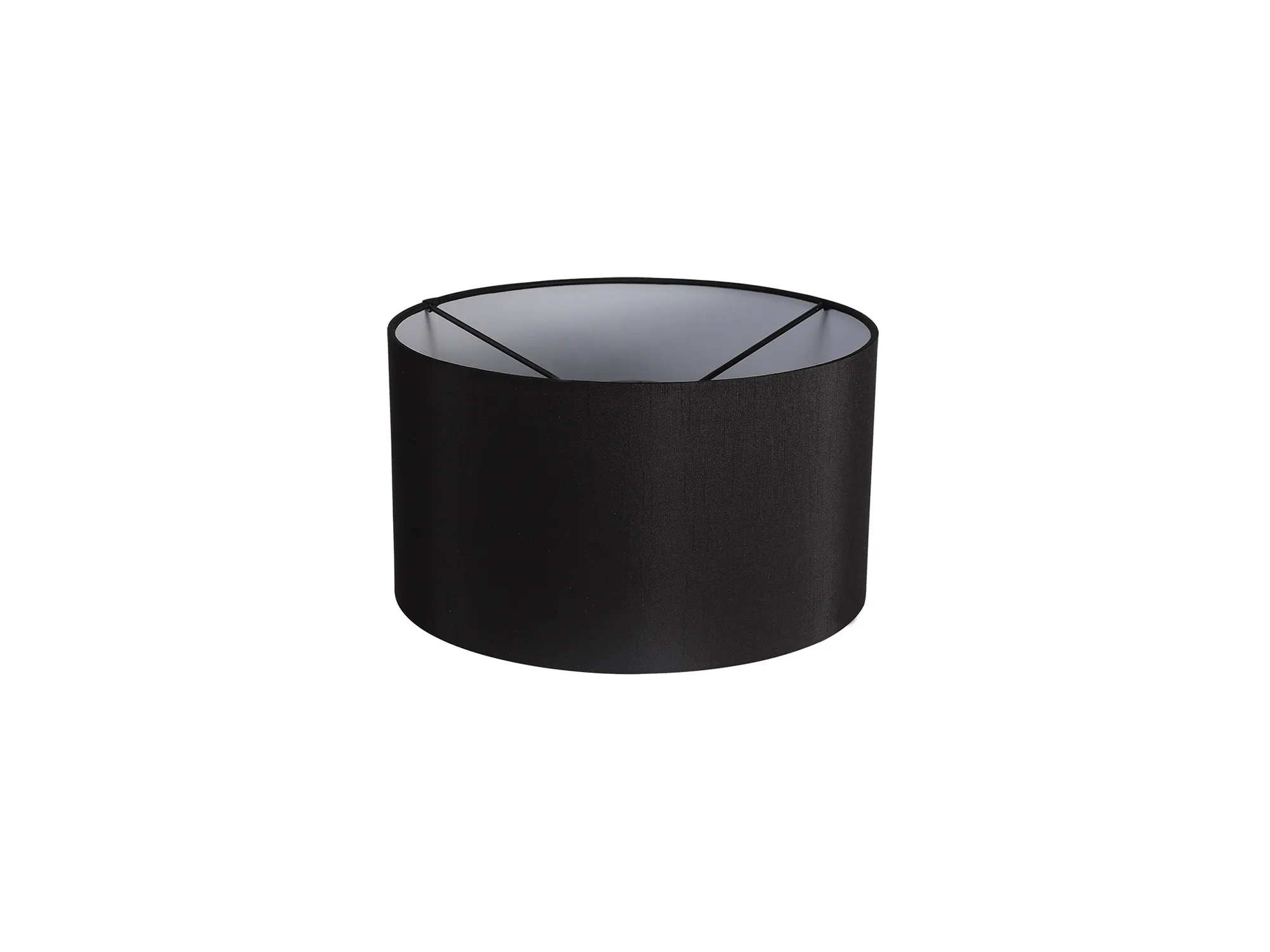 D0047  Sigma Cylinder 30cm Faux Silk Shade Black, White